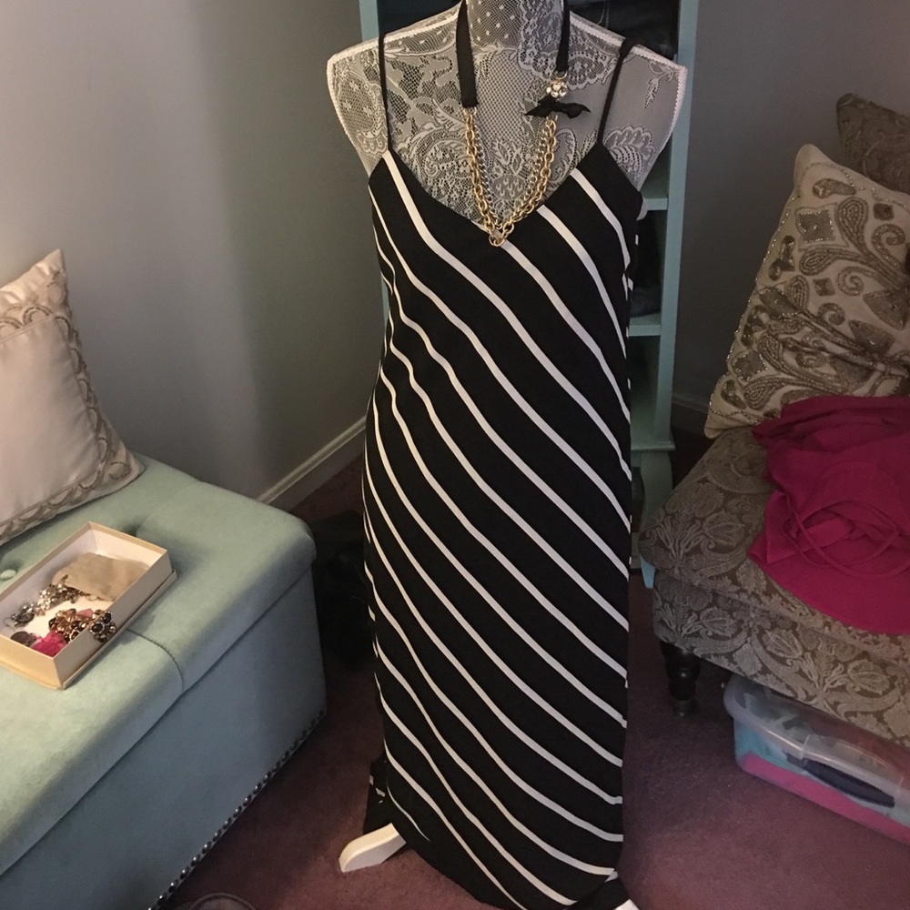 Express Black and White striped dress